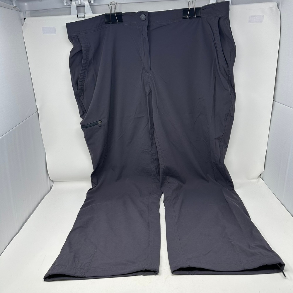 LL Bean Pants Women 16 Pet Gray Comfort Trail Hiking Outdoor 517001 Stretch